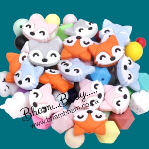Fox Shape Bead's 20mm Silicone