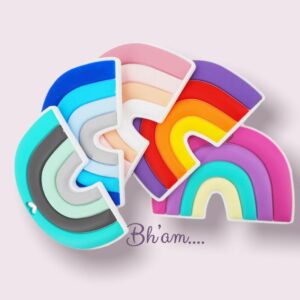 Rainbow  Silicone Large Teether