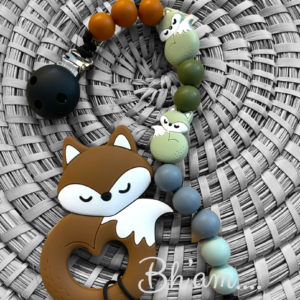 Pacifier Fox Chain with Clip