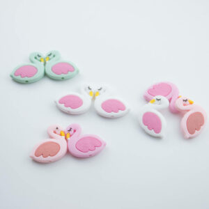 Flamingo Pink and Blue silicone