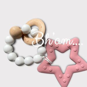 Star Clay pink Teether Bracelet
