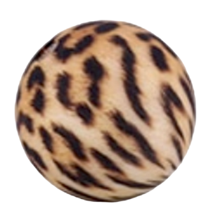 Tiger Brown Round 15mm Silicone bead