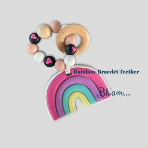 Pink Rainbow -Bracelet Teether