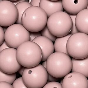Dark Pink 15mm Round Silicone Bead