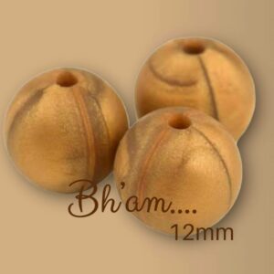 ROSE Gold 12mm Round Silicone Bead.