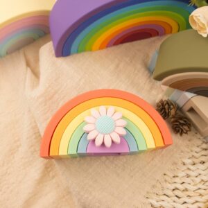 Rainbow Stacker  Silicone Montessori