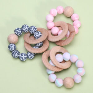 Bracelet Teether - Silicone & Beechwood