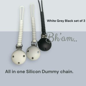 Set of 3 Dummy Chain special 3 colours, White, Dim Grey and black