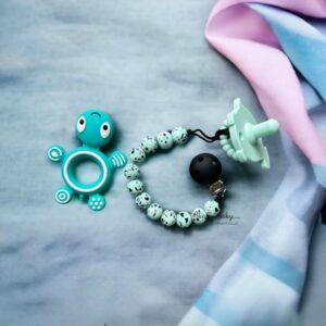 Green Dummy chain and Turtle teether