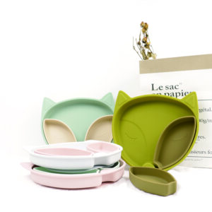 Fox Plate- suction bottom  3pcs.