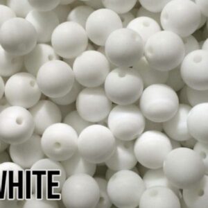 White-Snow 12mm Silicone bead