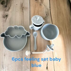 Feeding set 6pcs - baby Blue