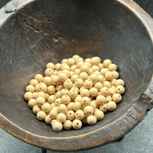12mm Oatmeal Cream- Round silicone bead