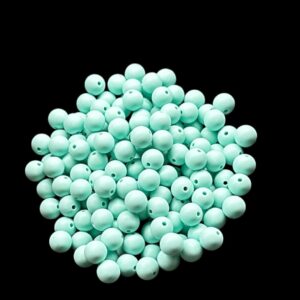 12mm Mint Green Round Silicone Bead