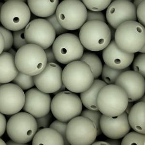 12mm Army green round silicone bead